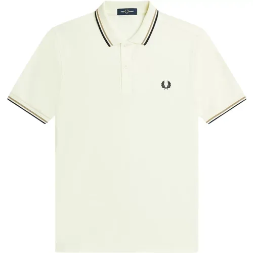 Double Stripe Cotton Polo , male, Sizes: XL - Fred Perry - Modalova