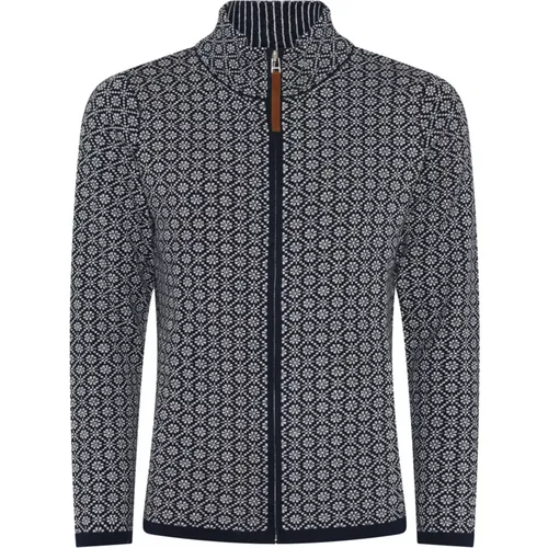 Jacquard Reißverschluss Cardigan , Damen, Größe: M - Skovhuus - Modalova