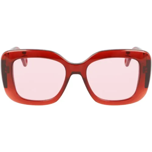 Quadratische Acetat Sonnenbrille , Damen, Größe: ONE Size - Lanvin - Modalova