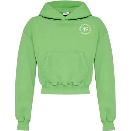 Kurzer Hoodie , Damen, Größe: L - Sporty & Rich - Modalova