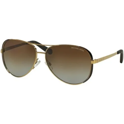 Gold Frame Women's Sunglasses , female, Sizes: 59 MM - Michael Kors - Modalova