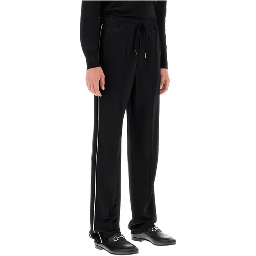 Contrast Side Viscose Joggers , male, Sizes: L - Tom Ford - Modalova