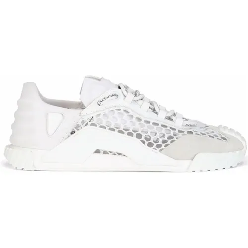 Weiße Sneaker mit Mesh-Einsätzen - Dolce & Gabbana - Modalova