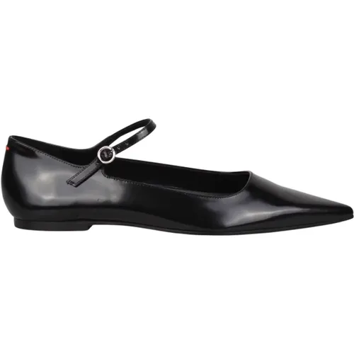 Oil-Slick Leather Mary-Jane Ballet Flats , female, Sizes: 3 UK - aeyde - Modalova