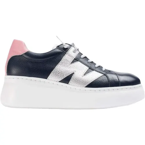 Blaue Leder Damen Sneaker Wonders - Wonders - Modalova