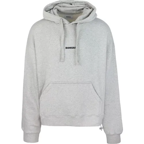 Grauer Hoodie Regular Fit , Herren, Größe: S - Bonsai - Modalova