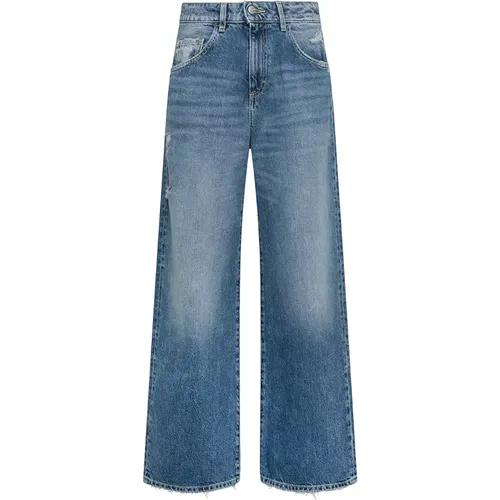 Poppy Wide-Leg Jeans Blauer Denim - Icon Denim - Modalova
