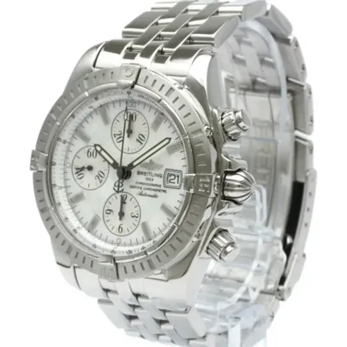 Pre-owned Stainless Steel watches , female, Sizes: ONE SIZE - Breitling Pre-owned - Modalova