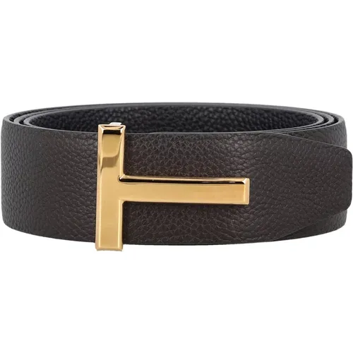 Reversible T Buckle Leather Belt , male, Sizes: 100 CM - Tom Ford - Modalova