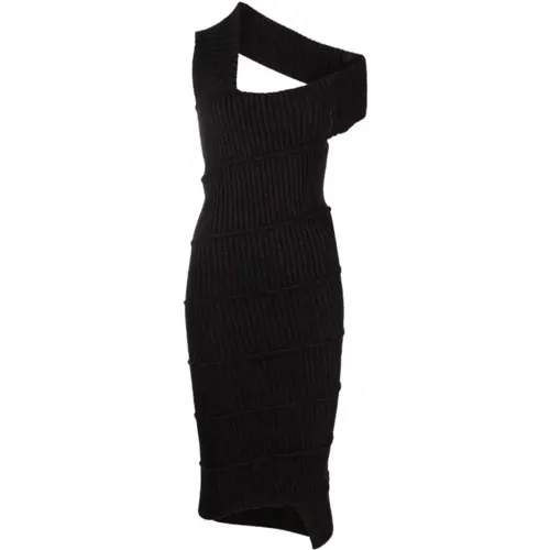 Heavy Knit Midi Dress , female, Sizes: M - MM6 Maison Margiela - Modalova