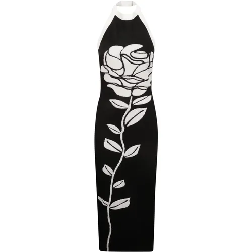 Women's Clothing Dress Noir Blanc Ss24 , female, Sizes: XS - Balmain - Modalova