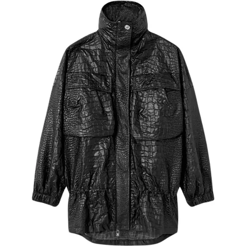 Fabric Techn Blouson Jacket , female, Sizes: XS - Versace - Modalova