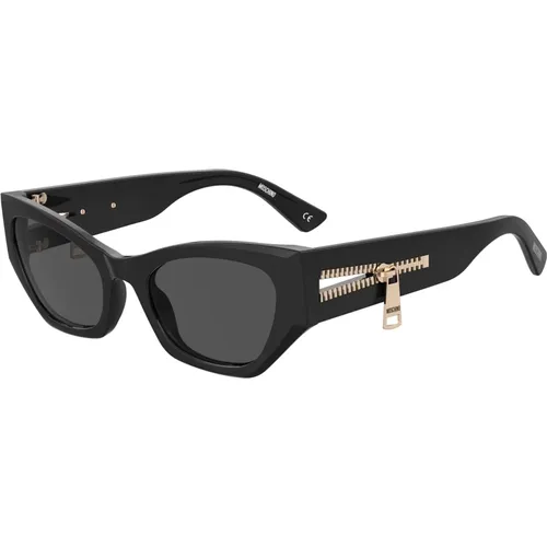 Schwarze/Dunkelgraue Sonnenbrille,Stylische Sonnenbrille,Stilvolle Sonnenbrille mit UV-Schutz,Stilvolle Sonnenbrille für UV-Schutz - Moschino - Modalova