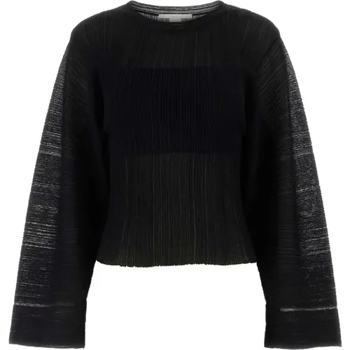 Schwarzes ärmelloses Viskose-Blend-Top , Damen, Größe: S - Stella Mccartney - Modalova