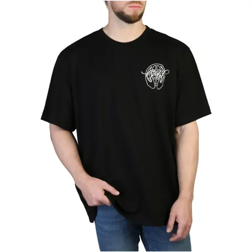 Herren T-Shirt Einfarbiges Logo-Print , Herren, Größe: S - Off White - Modalova