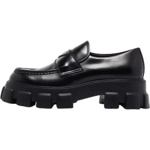 Pre-owned Leather flats , male, Sizes: 9 1/2 UK - Prada Vintage - Modalova