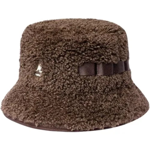 Brauner Shearling Eimerhut Utility , unisex, Größe: L - Kangol - Modalova