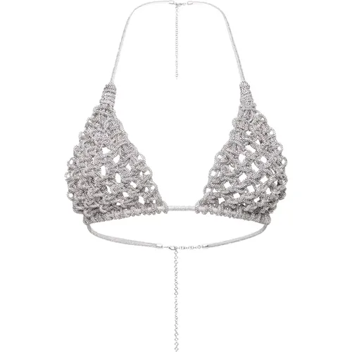 Handmade Diamond Bra - Crystal , female, Sizes: ONE SIZE - Hibourama - Modalova