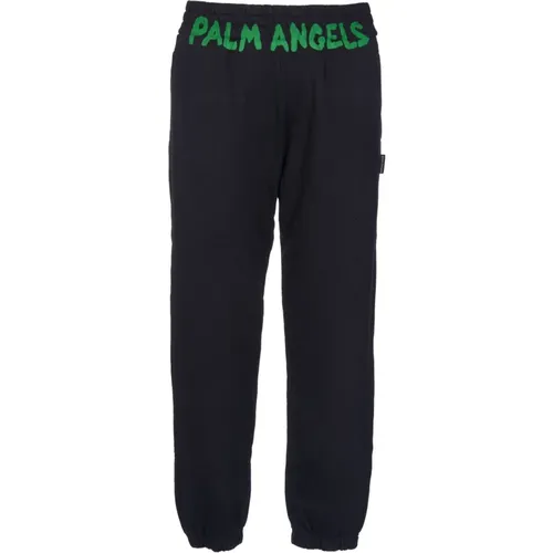 Logo Print Trousers , male, Sizes: S - Palm Angels - Modalova