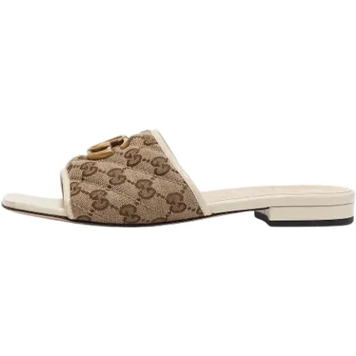 Pre-owned Canvas flats , female, Sizes: 4 1/2 UK - Gucci Vintage - Modalova