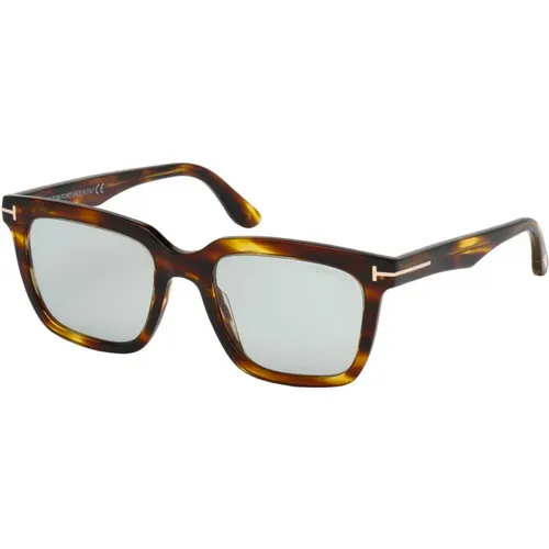 Marco-02 Striped Sunglasses , male, Sizes: 53 MM - Tom Ford - Modalova