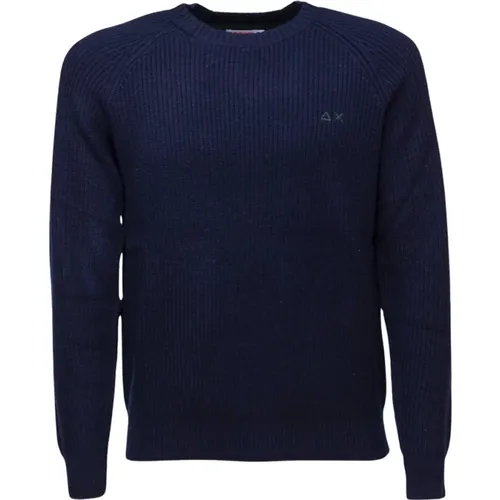 Big Knit Crew Neck Sweater , male, Sizes: 2XL, S - Sun68 - Modalova