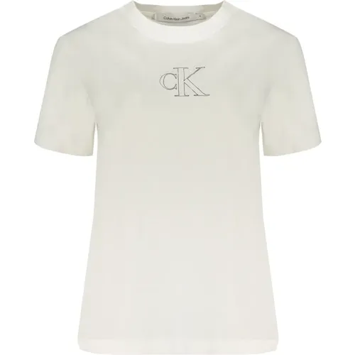 Short Sleeve Logo Tee , female, Sizes: XL, M, L - Calvin Klein - Modalova