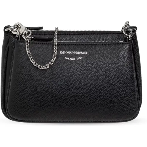 Shoulder bag with printed logo , female, Sizes: ONE SIZE - Emporio Armani - Modalova