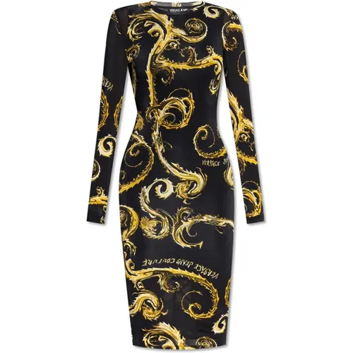 Kleid mit Muster , Damen, Größe: M - Versace Jeans Couture - Modalova