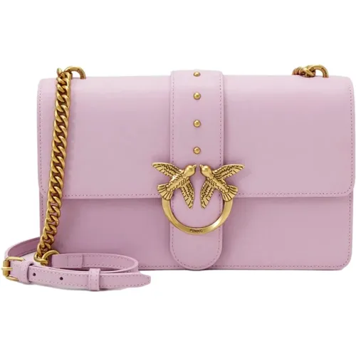 Love One Classic Bag in Lilac , female, Sizes: ONE SIZE - pinko - Modalova