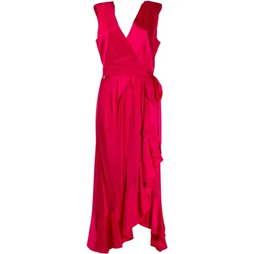 Elegant Long Dress /Rose Summer , female, Sizes: 2XS, L - pinko - Modalova