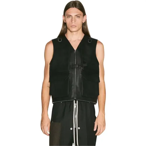 Leder Utility Weste Rick Owens - Rick Owens - Modalova