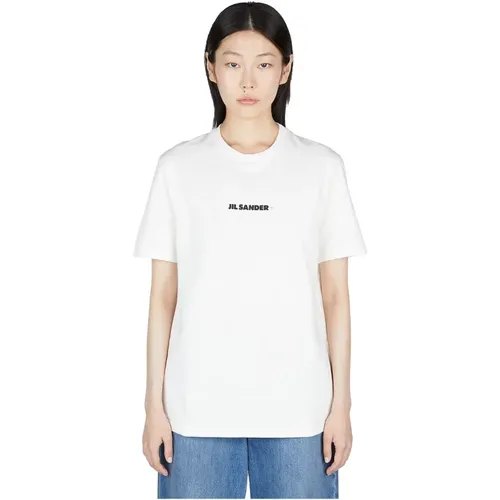 Logo Print Cotton T-Shirt , female, Sizes: M, S - Jil Sander - Modalova