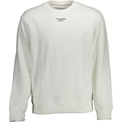 Cotton Sweater with Logo Print , male, Sizes: XL, 2XL - Calvin Klein - Modalova