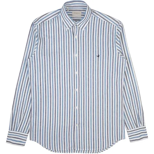 Stilvolles Hemd in Weiß/Blau , Herren, Größe: 3XL - Brooksfield - Modalova