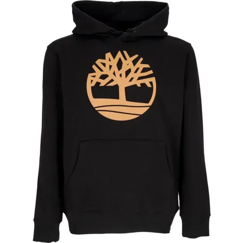 Tree Logo Hoodie Schwarz Weizen , Herren, Größe: S - Timberland - Modalova