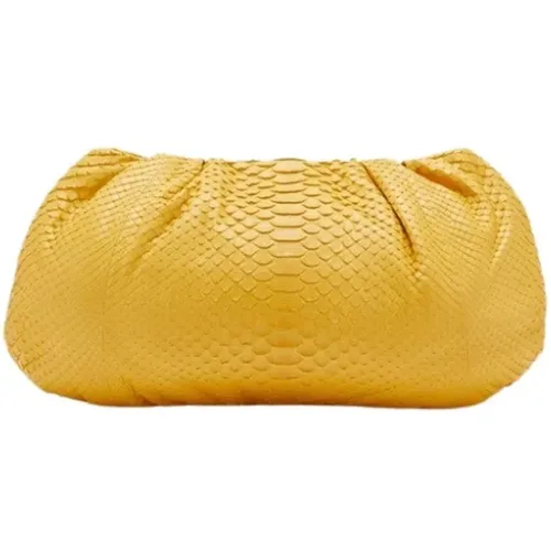 Gelbe Python Clutch Handtasche - Biagini - Modalova
