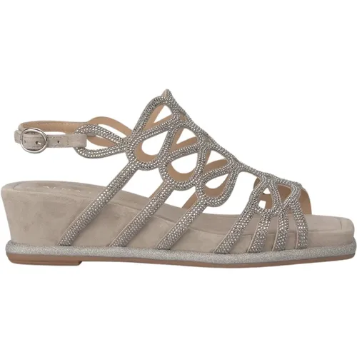 Glitter Platform Sandal , female, Sizes: 9 UK, 5 UK - Alma en Pena - Modalova