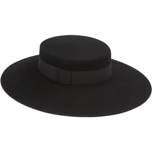 Felted Wool Canotier Hat , female, Sizes: 58 CM, 56 CM - Nina Ricci - Modalova