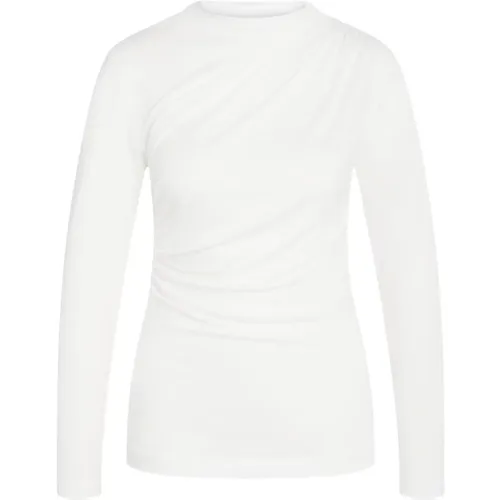 Draped Blouse Top Snow , female, Sizes: L, XS, S, M, XL - Bruuns Bazaar - Modalova