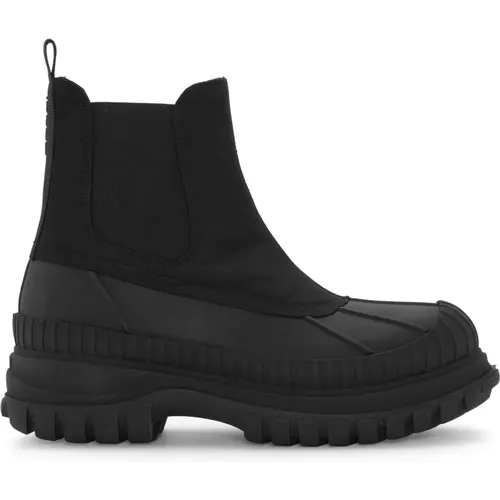 Schwarze Outdoor Chelsea Boots , Damen, Größe: 38 EU - Ganni - Modalova