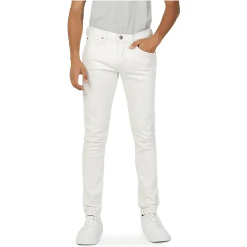 Weiße einfarbige Jeans mit Reißverschluss und Knopfverschluss - Lee - Modalova