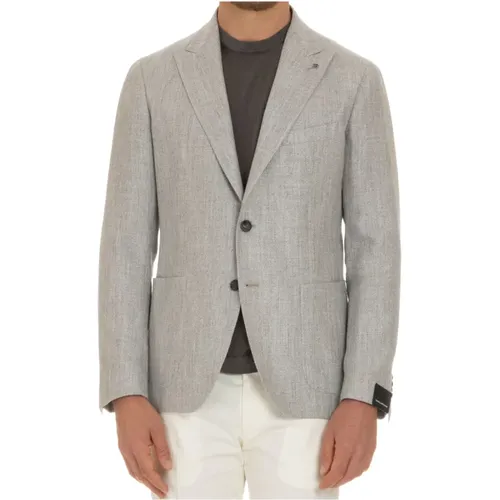 Italian Slim Fit Single-Breasted Jacket , male, Sizes: XL, M - Tagliatore - Modalova