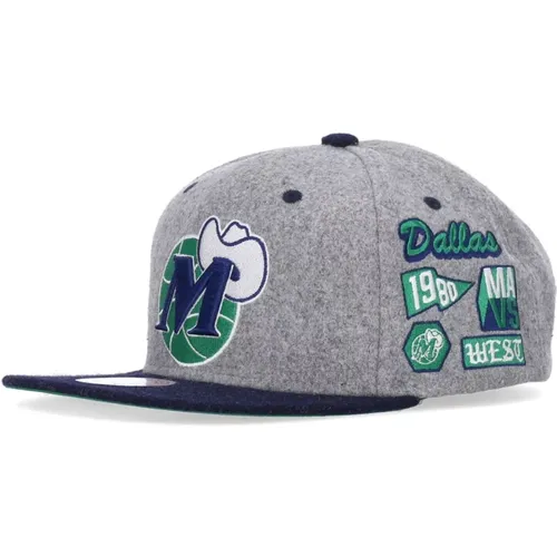 Dallas Mavericks Snapback Kappe Grau - Mitchell & Ness - Modalova