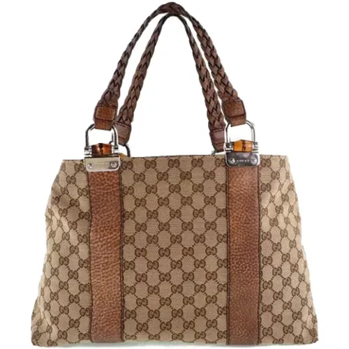 Pre-owned Canvas Gucci Bamboo , female, Sizes: ONE SIZE - Gucci Vintage - Modalova