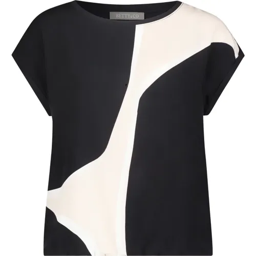Grafik Print Casual Shirt , Damen, Größe: S - Betty & Co - Modalova