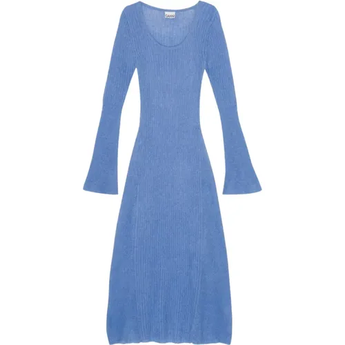 Blaues Mohair Maxikleid , Damen, Größe: S - Ganni - Modalova