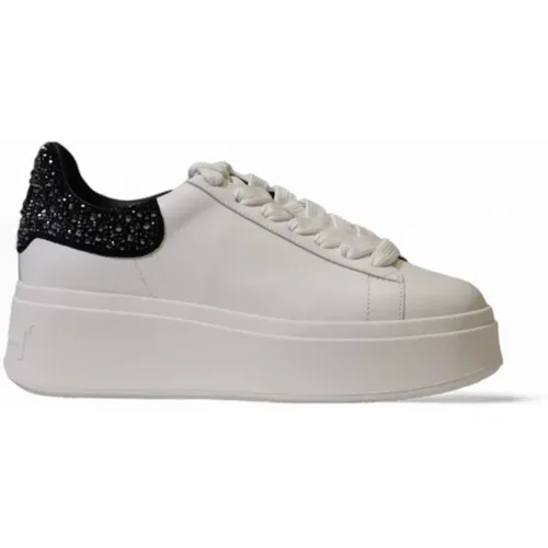 Weiße Leder- und Stoff-Sneakers mit Gummisohle , Damen, Größe: 41 EU - Ash - Modalova