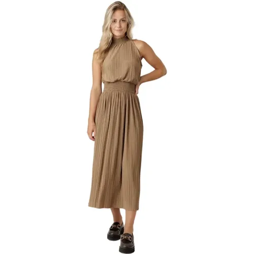 Geplooide Halter Top Midi Kleid , Damen, Größe: XL - Samsøe Samsøe - Modalova