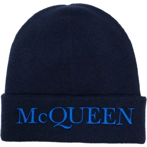 Logo Embroidered Hat , male, Sizes: M, L - alexander mcqueen - Modalova